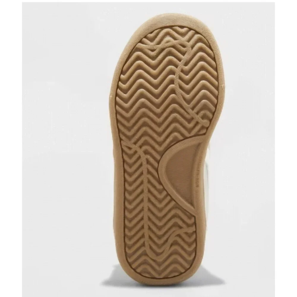 Cat & Jack Toddler Dakota Retro Court Low Top Faux Leather Sneaker Silver - Picture 4 of 4